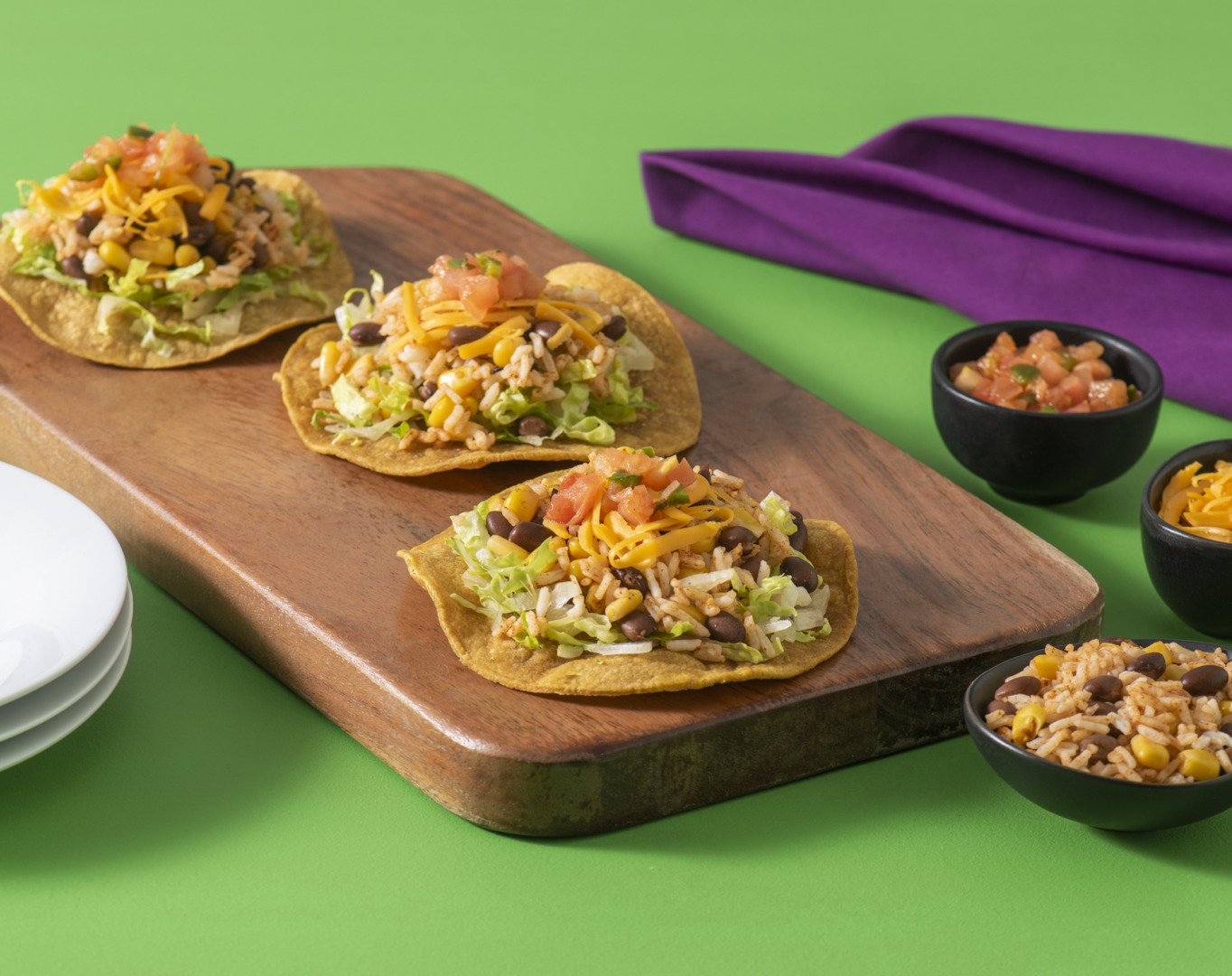 Mexican Tostadas with Black Beans and Rice Minute® Rice