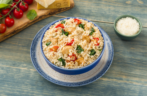 chicken-and-spinach-rice-florentine-with-tomatoes-and-parmesan-cheese-and-brown-rice
