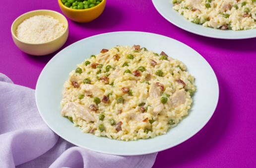 chicken-carbonara-risotto-with-bacon-and-peas-made-with-instant-rice