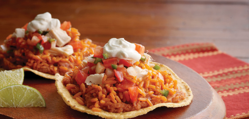 Chicken and Rice Tostadas