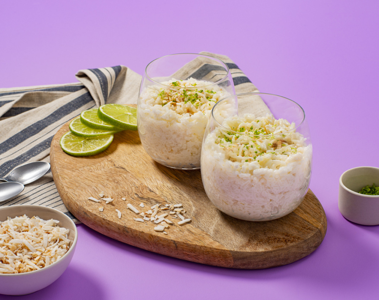 Triple Coconut Lime Rice Pudding