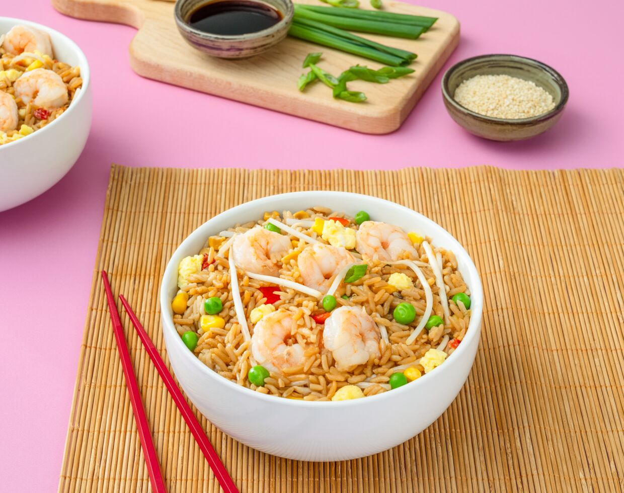 Easy Sesame Shrimp Fried Rice