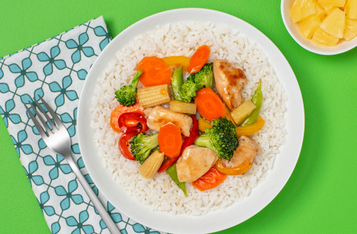 Easy-Sweet-And-Sour-Chicken-with-rice