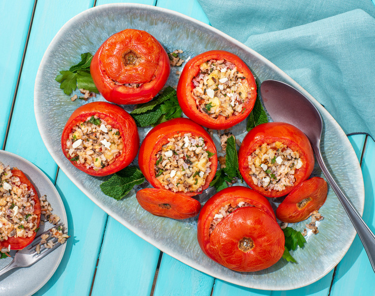 Greek Stuffed Tomatoes