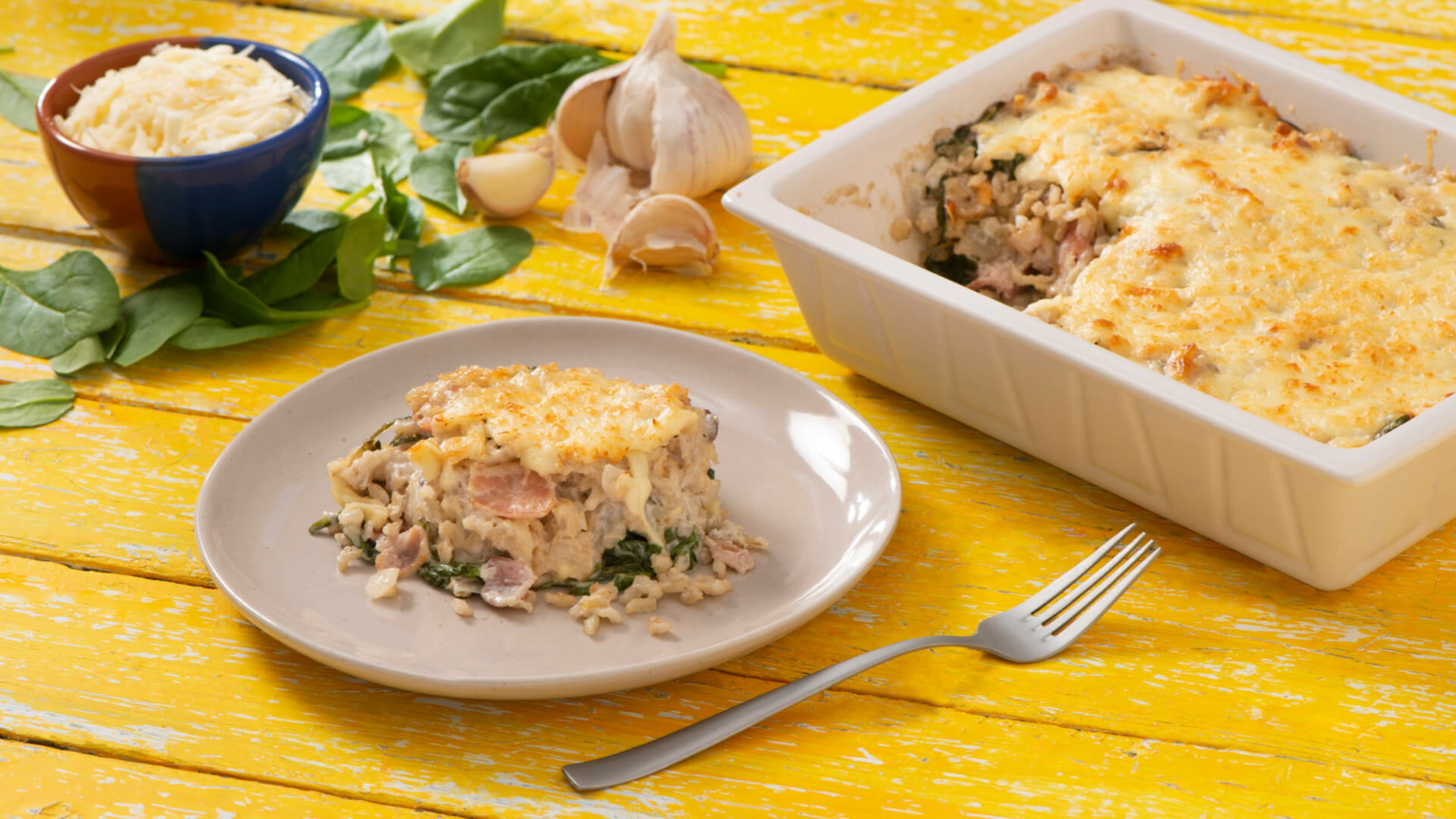 Spinach and Bacon Casserole