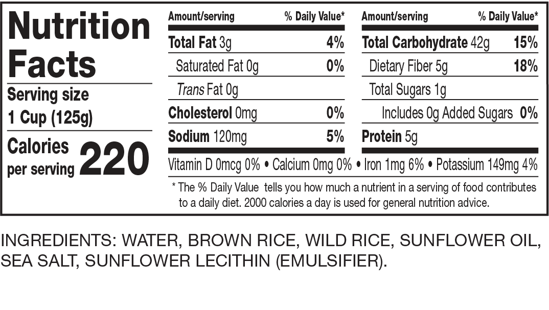 Whole Grain Brown Wild Rice Cups Minute Rice