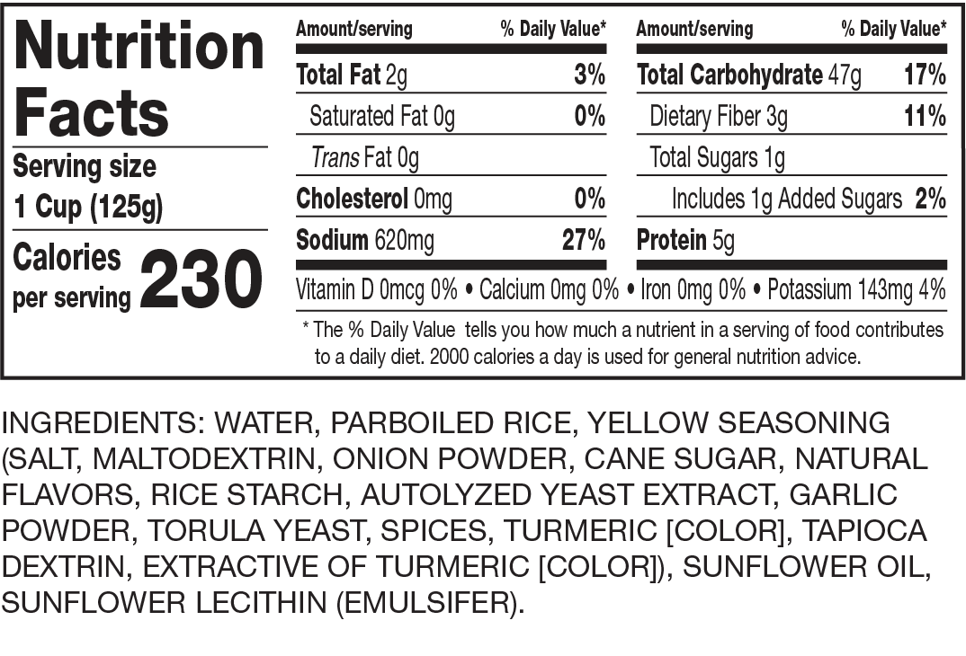 Savory Yellow Rice Ready To Serve Minute® Rice