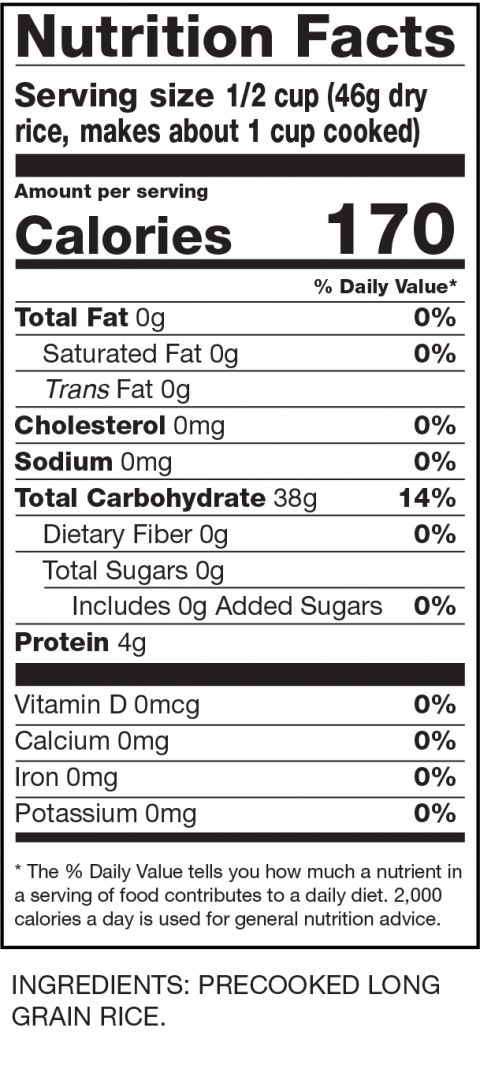 Light Fluffy Instant White Rice Minute Rice