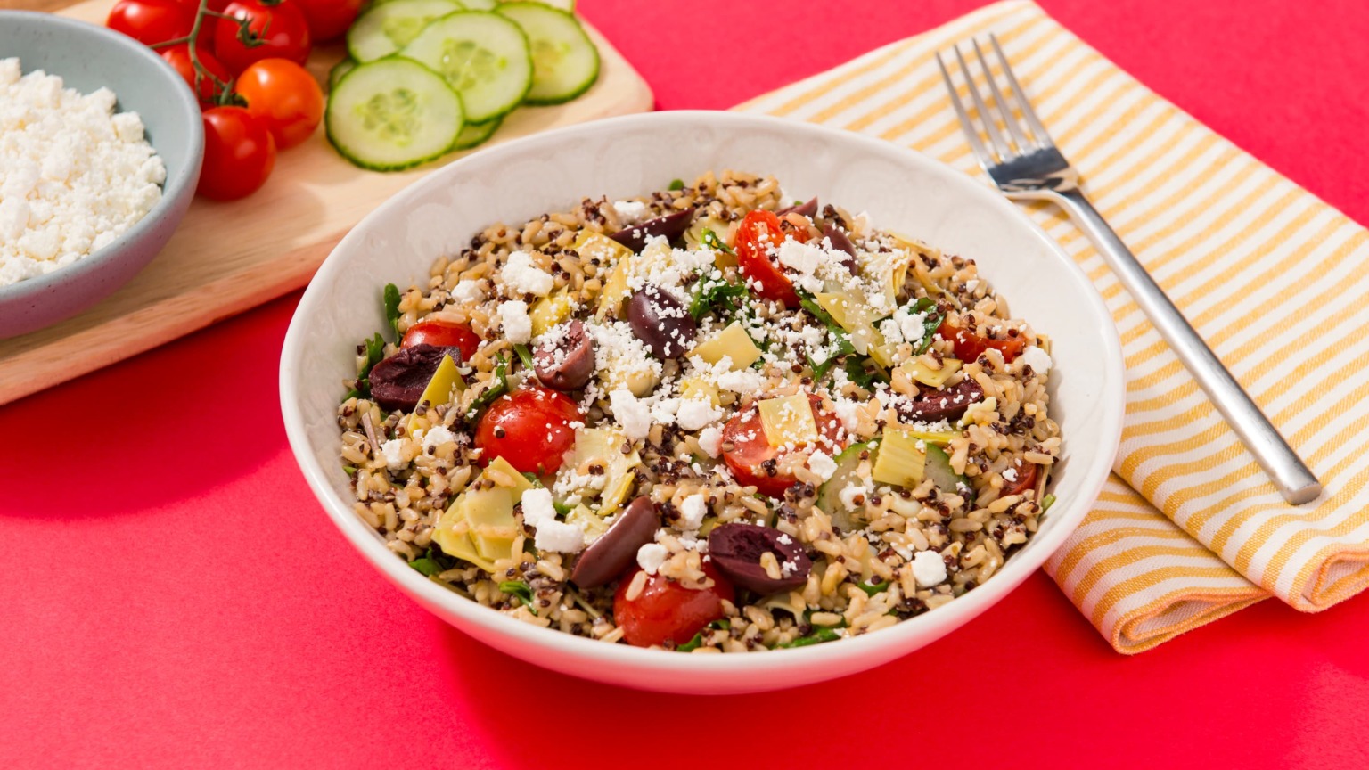 Mediterranean Rice Salad with Quinoa