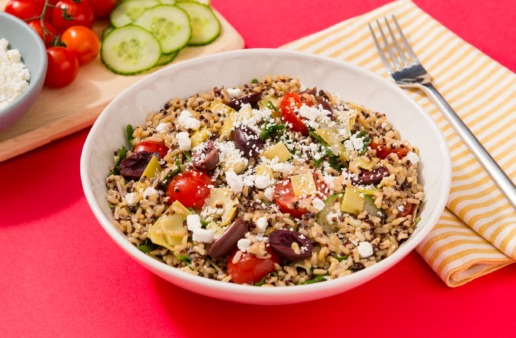 mediterranean-rice-salad-with-quinoa-artichoke-cucumber-tomatoes-and-kalamata-olives