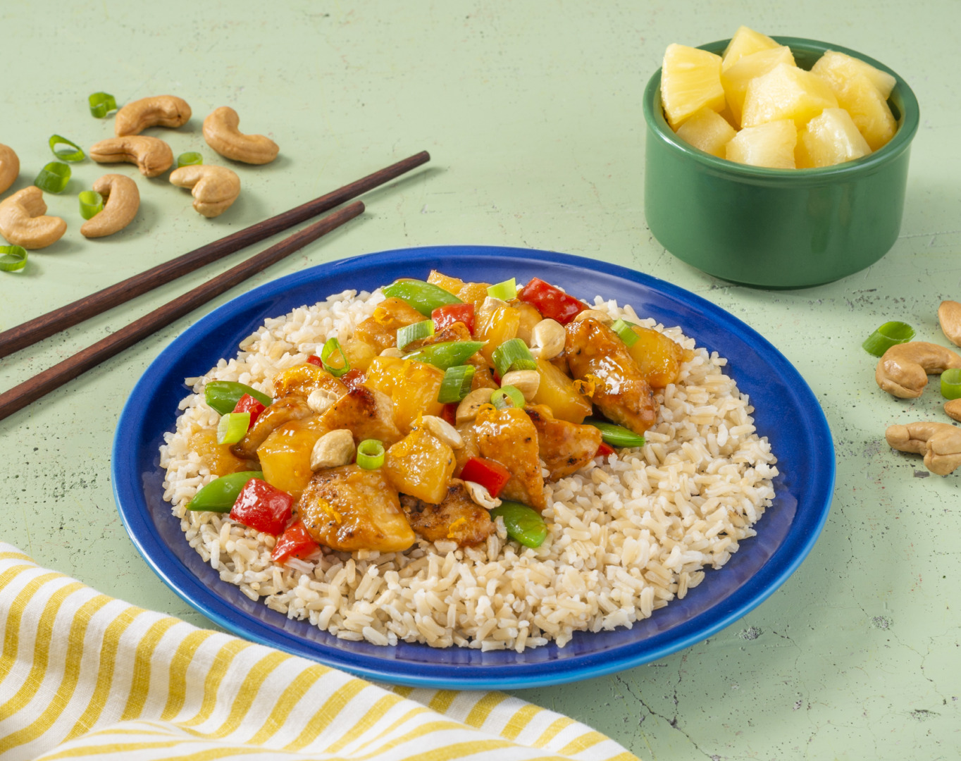 Pineapple Orange Chicken with Whole Grain Rice Minute® Rice
