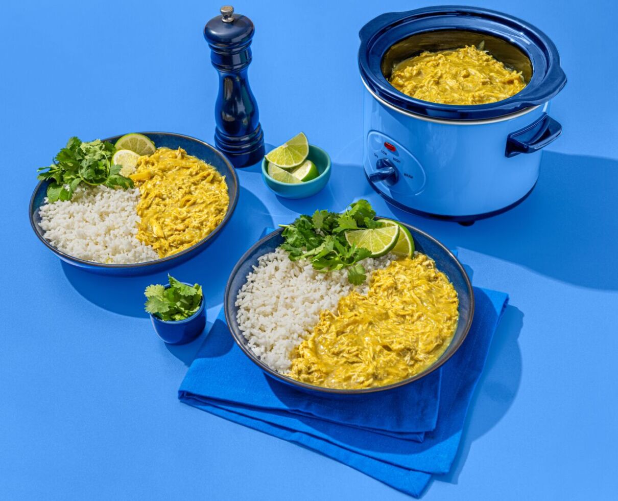 Slow Cooker Chicken and Curry Rice Bowls