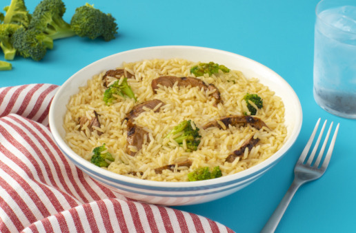 beef teriyaki with broccoli and jasmine rice