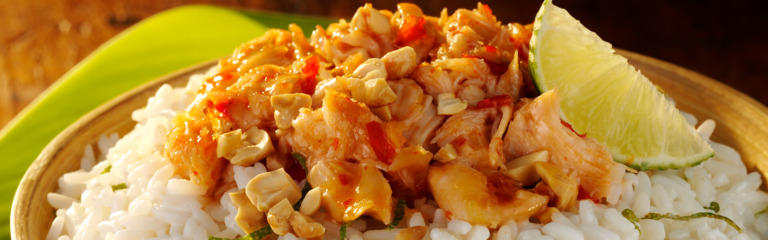Coconut Sticky Rice with Chicken