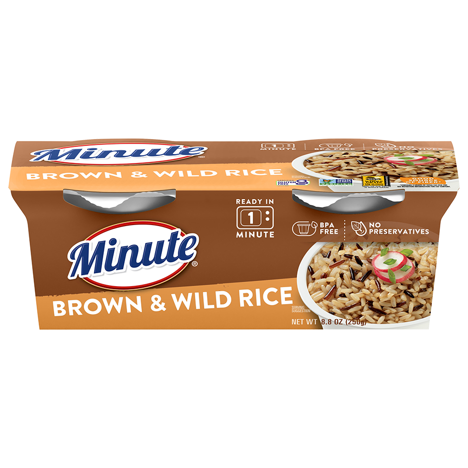 Minute RTS Brown Rice, 2-4.4 Ounce Cups (Pack of 8)