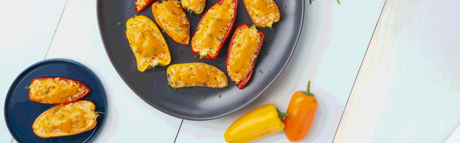 Party Peppers Stuffed with Jasmine Rice