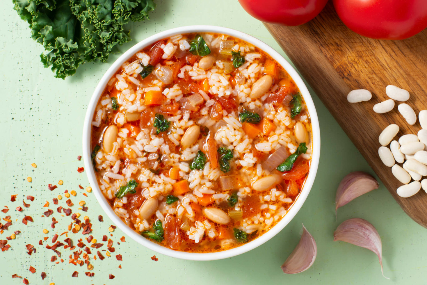 Hearty Rice Minestrone Soup