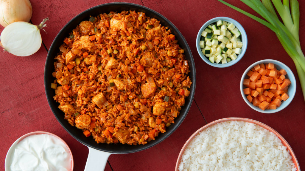 Chicken Tandoori Rice Skillet Casserole