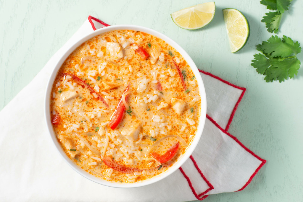 Creamy Thai Soup with lime 