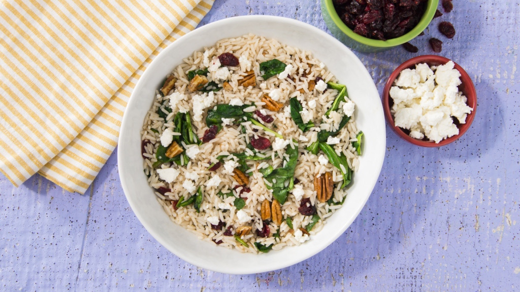 Holiday Rice Salad with pecans