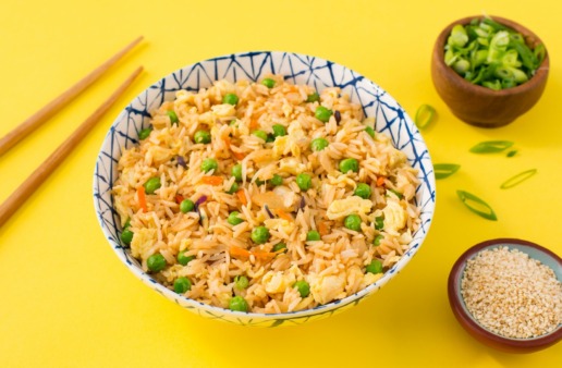 microwave-fried-rice-with-egg-scallions-carros-peas-and-sesame-seeds