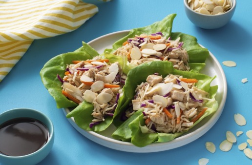 asian-inspired-lettuce-cups-filled-with-basmati-rice-chicken-and-almonds