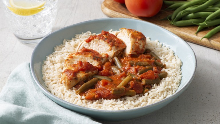 15 Minute Mediterranean-Style Chicken and Rice