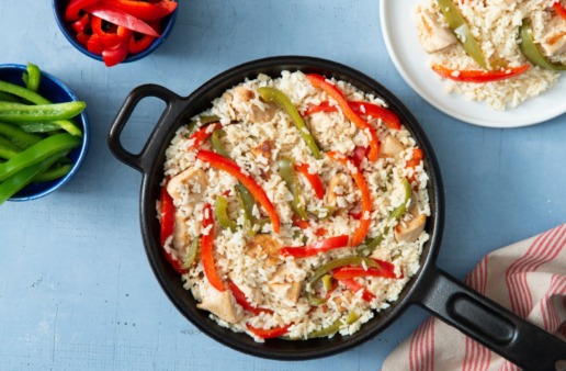 zesty-chicken-and-rice-skillet-with-bell-peppers-and-instant-rice