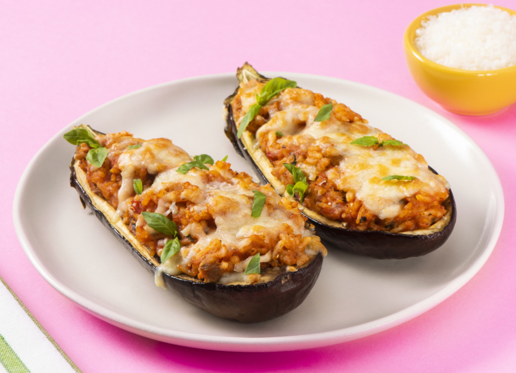 stuffed-eggplant-parmesan-with-jasmine-rice-topped-with-mozzarella-cheese-and-jasmine-rice