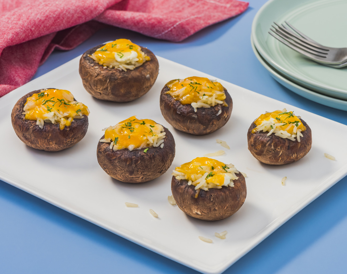 Stuffed Mushrooms with Basmati Rice and Cheese | Minute® Rice