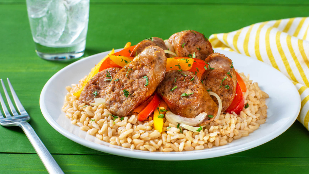 brown-rice-with-sausage-and-peppers