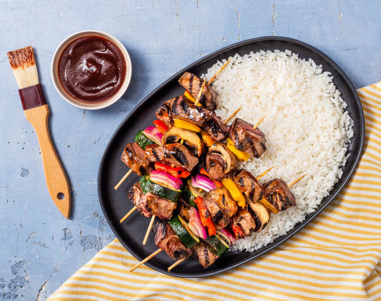 BBQ Grilled Beef Kabobs