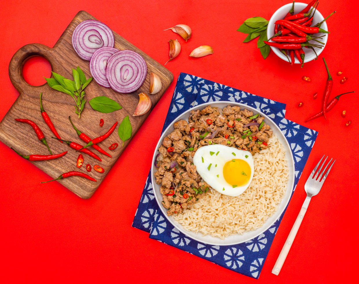 Thai Pork With Chili Minute Rice