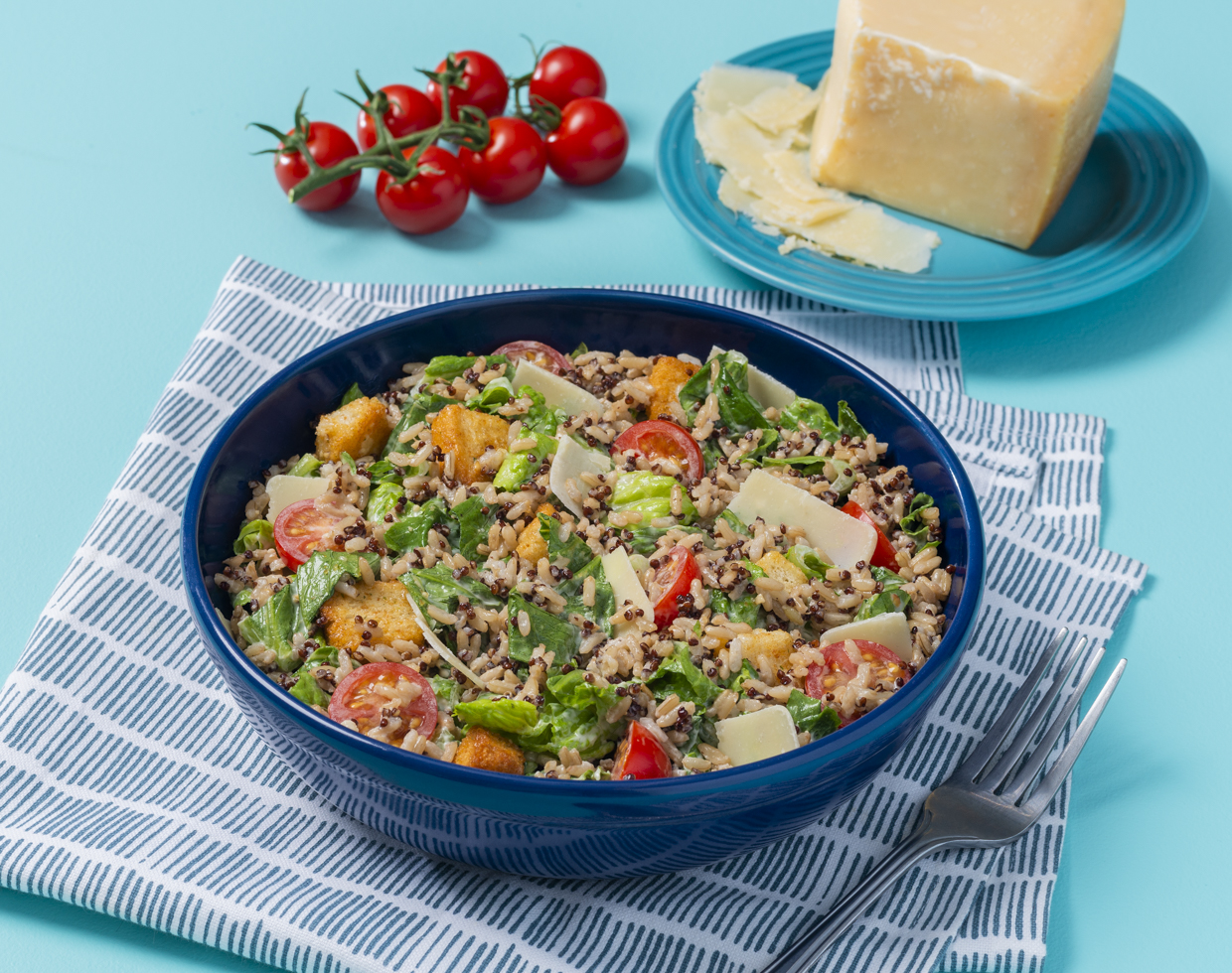 Caesar Salad with Rice and Quinoa