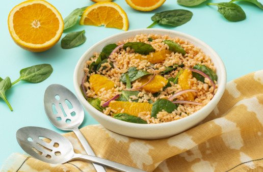 Citrus Spinach and Rice Salad