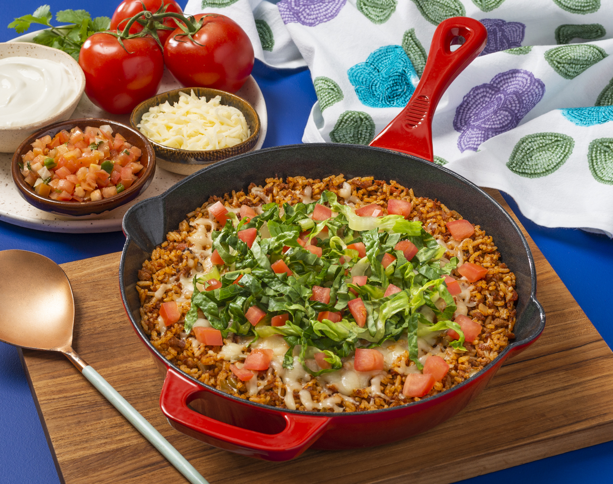 Meatless Taco Rice Skillet