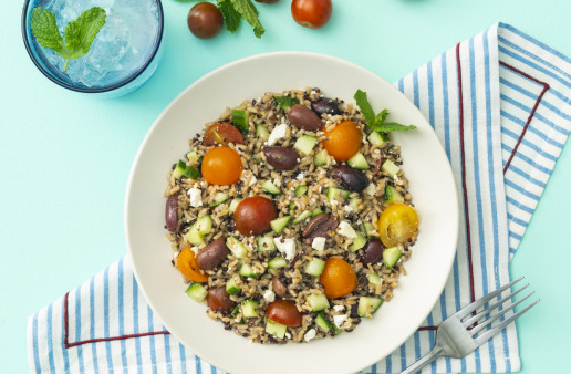 Mediterranean Style Rice and Quinoa Salad