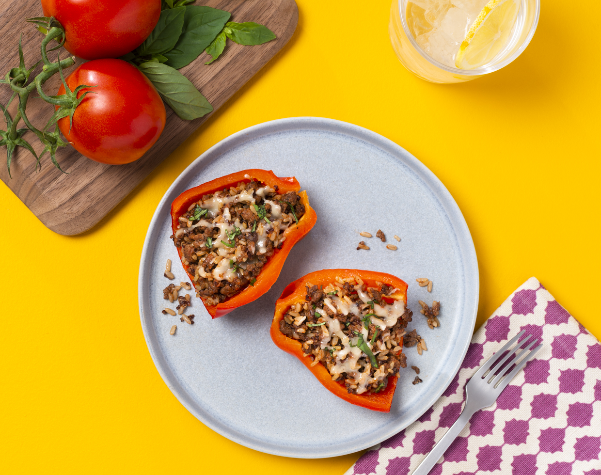 Rice and Quinoa Stuffed Peppers