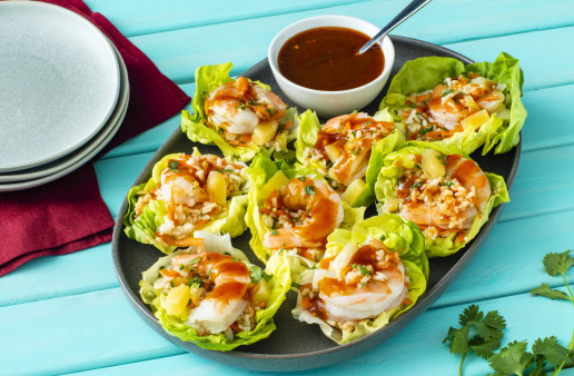 shrimp and pineapple wrap