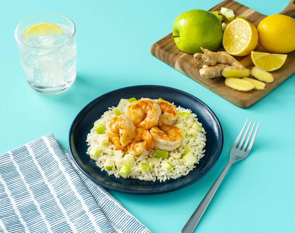 Green Apple and Ginger Shrimp Salad | Minute® Rice