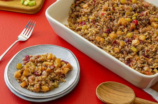 Rice and Quinoa Sausage Stuffing