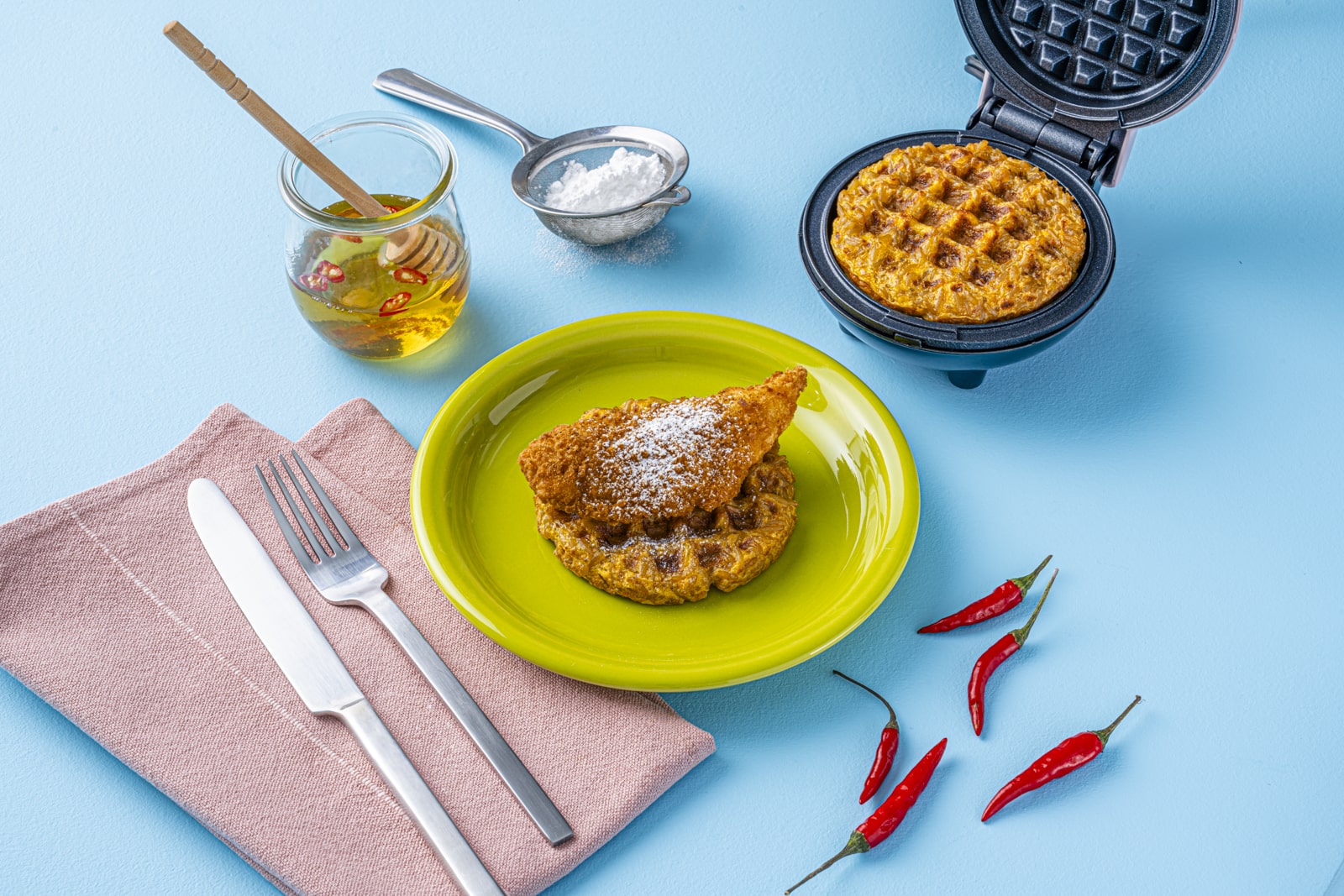 Hot Honey Chicken & Waffle | Minute® Rice