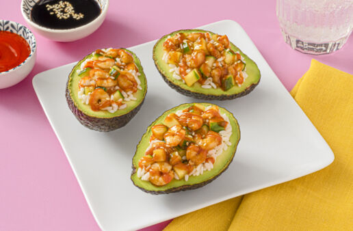 Avocado Shrimp Sushi Boat