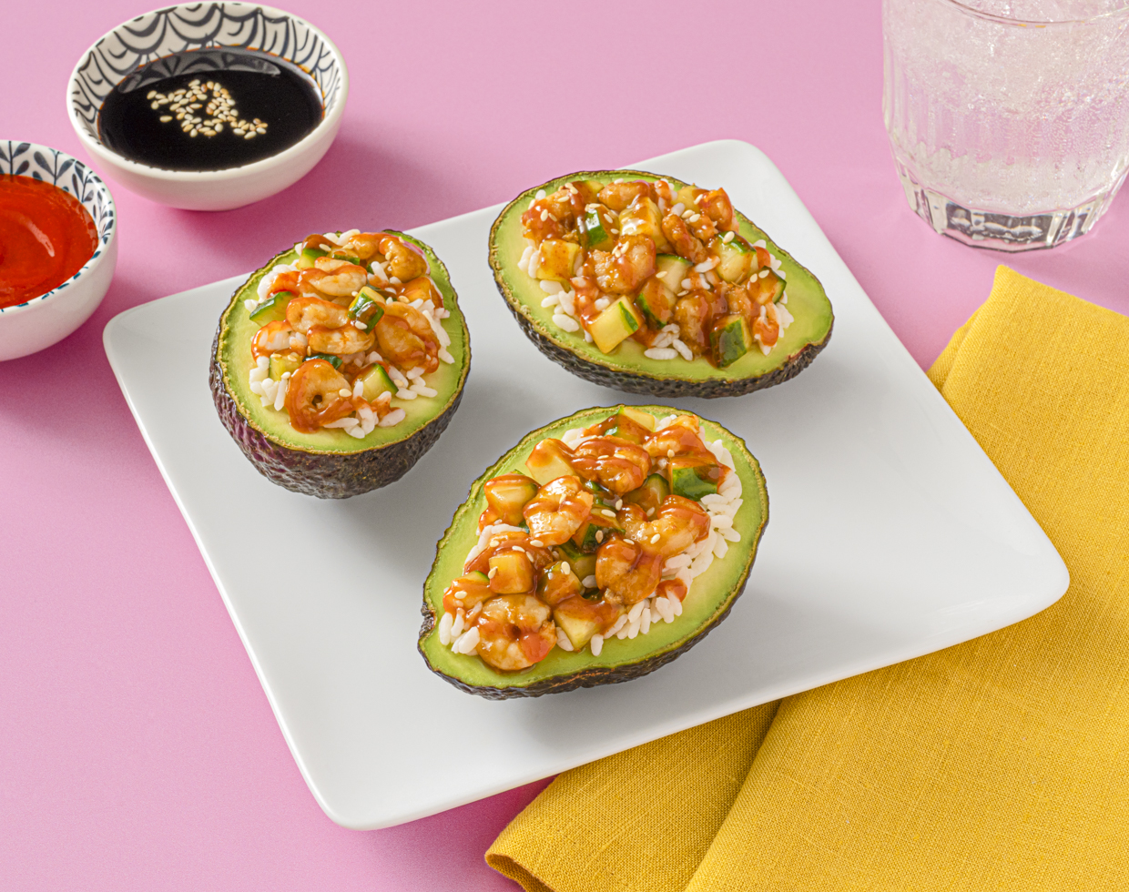 Avocado Shrimp Sushi Boats