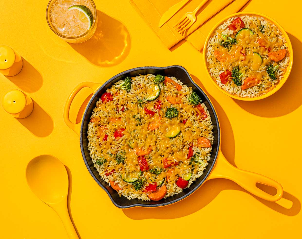 Quick & Cheesy Veggie Rice Bowl