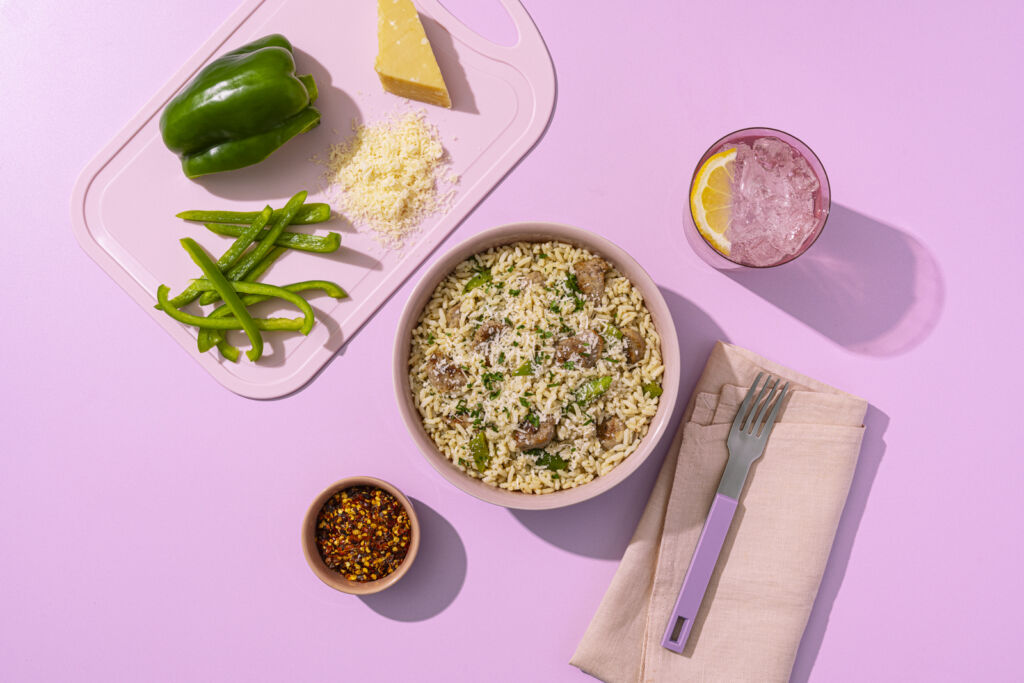 garlic parmesan sausage bowl
