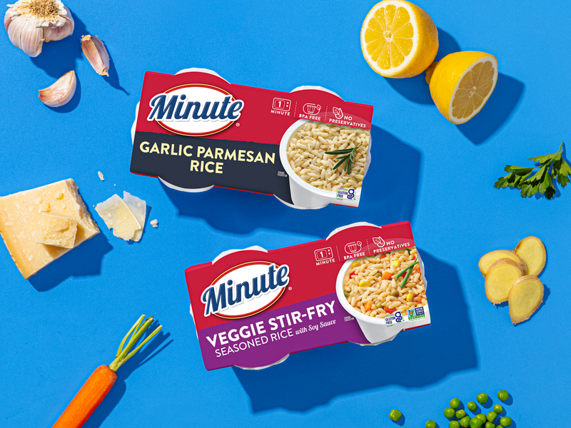 Meet Your New Minute Rice Cup Obsessions: Veggie Stir-Fry & Garlic Parmesan