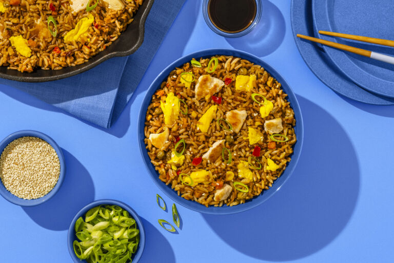 12 Minute Chicken & Rice Stir-Fry